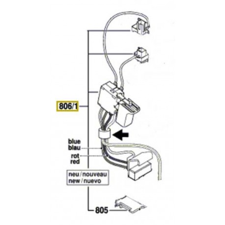 Interrupteur pour perforateur 36V Bosch GBH 36 V-LI, GBH 36 VF-LI