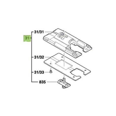 Base 2 608 000 925 scie sauteuse Bosch GST 120 BE, GST 600 E