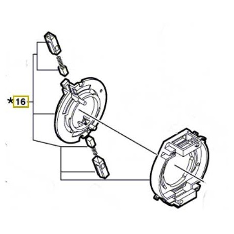 Porte charbon Bosch PSB 650 RE, PSB 650 RA, PSB 600 RE, GSB 1600 RE