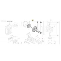 Jeu de pignons 1 600 A00 M8J pour meuleuse Bosch GWS 18-125 V-LI