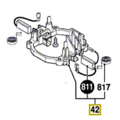 Porte-charbons 1 614 336 085 perforateur Bosch GBH 5-40 DCE, GSH 5 CE
