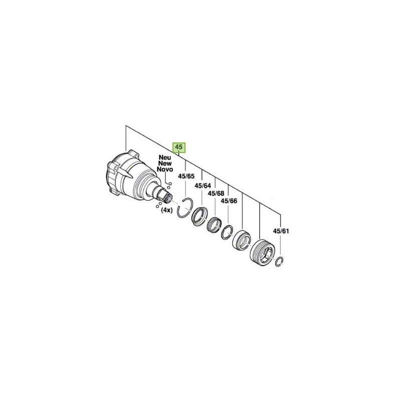 Engrenage Bosch GDX 18V-200, GDX 18V-200 C, GDX 18V-210 C - 1 600 A01 PG3