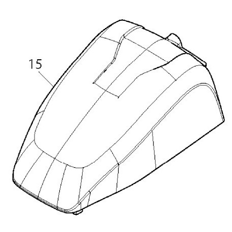 Capot protège batterie pour tondeuse Makita LM430D - 141305-0, 143852-7