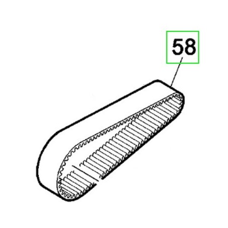 Courroie Mafell 076488 pour rabot Mafell ZH 320 E