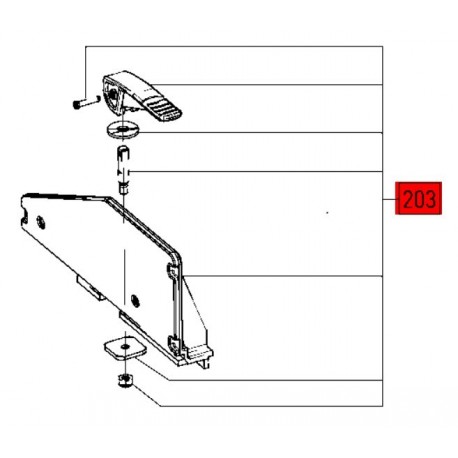 Butée droite scie Festool KS 88, KS 120 - 204074