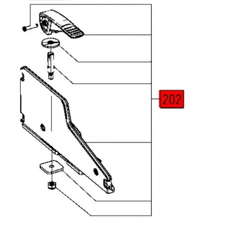Butée gauche scie Festool KS 88, KS 120 - 204073