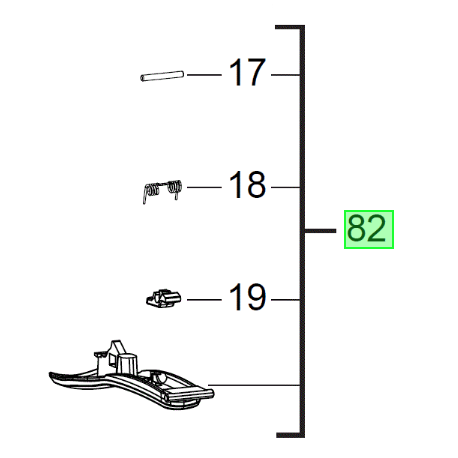 Sécurité interrupteur Milwaukee AG13-115XSPD, AG13-125XSPD, AGV13-115XSPDE, AGV13-125XSPDE - 4931454174