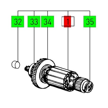 Induit ponceuse à bande Festool BS 105 E/ESR - 490743