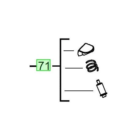 Bouton de blocage complet meuleuse Milwaukee - 4931441091