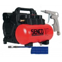 Compresseur discret sans huile Senco 8 bar, 120 l/min + tuyau + soufflette