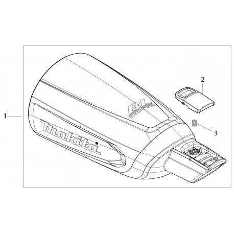 Réceptacle opaque aspirateur Makita DCL280F, DCL281F - 136106-9